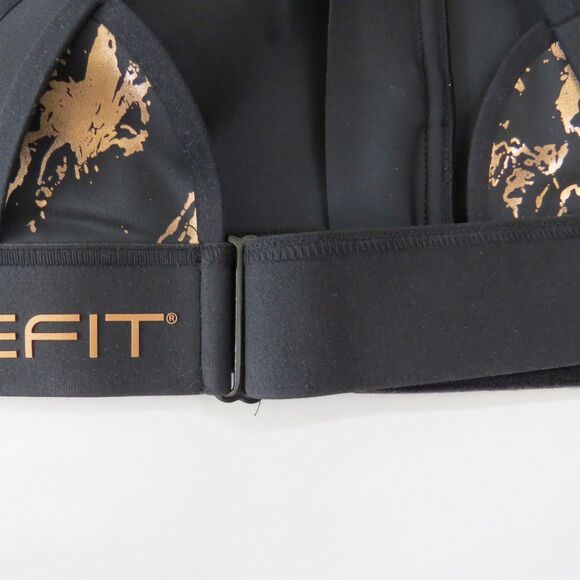 SHEFIT Flex Sports Bra Zip Up Front Black/Rose Gold   5Luxe (5X)  EUC - Picture 5 of 9
